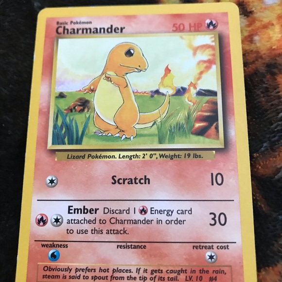 Charmander Base Set Pokémon Card - Picture 6 of 8